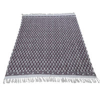 Cotton Handcrafted Throw Blanket | Perfect for Living Room and Bedroom Decor| Perfect for Living Room and Bedroom Decor