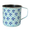 Stainless Steel Floral Print Mugs Set of 2