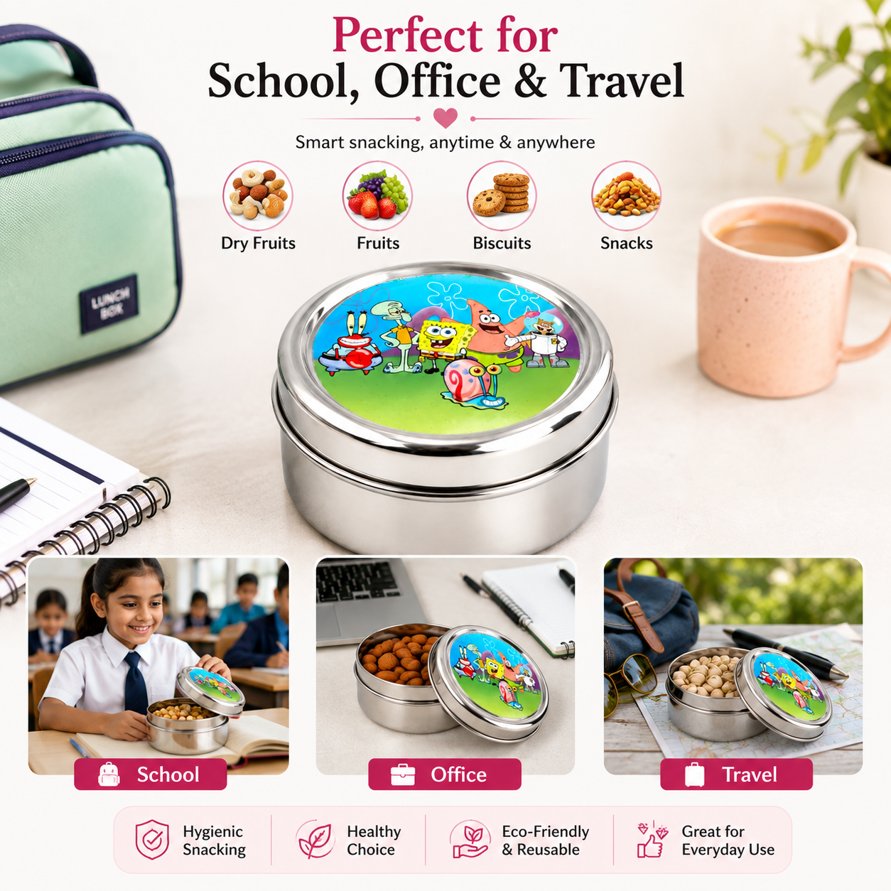 Cartoon Character Kids Snack Box