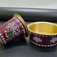 Handcrafted Brass South Indian Coffee Dabara Set of 2