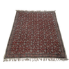 Handblock Floral Cotton Throw with Tassels – Vintage Red Sofa Throw | Perfect for Living Room and Bedroom Decor