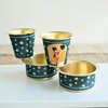 Handcrafted Brass South Indian Coffee Dabara Set of 2