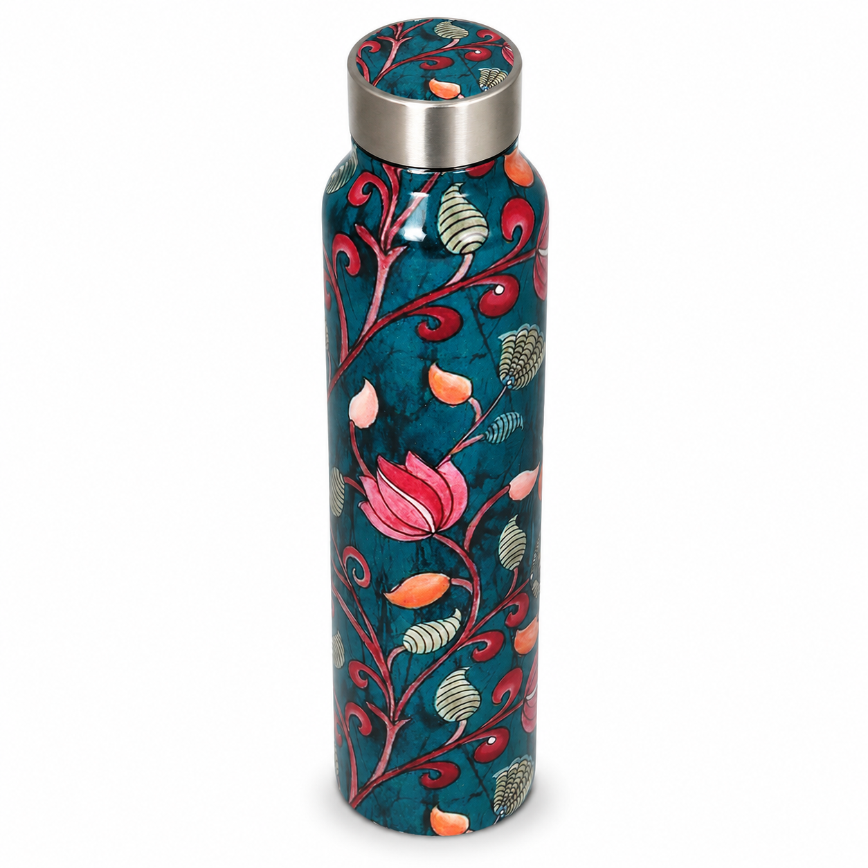 Traditional Design Handcrafted Eco-Friendly Meenakari Steel Bottle(1L)