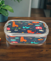 Stainless Steel Lunch Box , Snack Box & Water Bottle (750 ML) Set