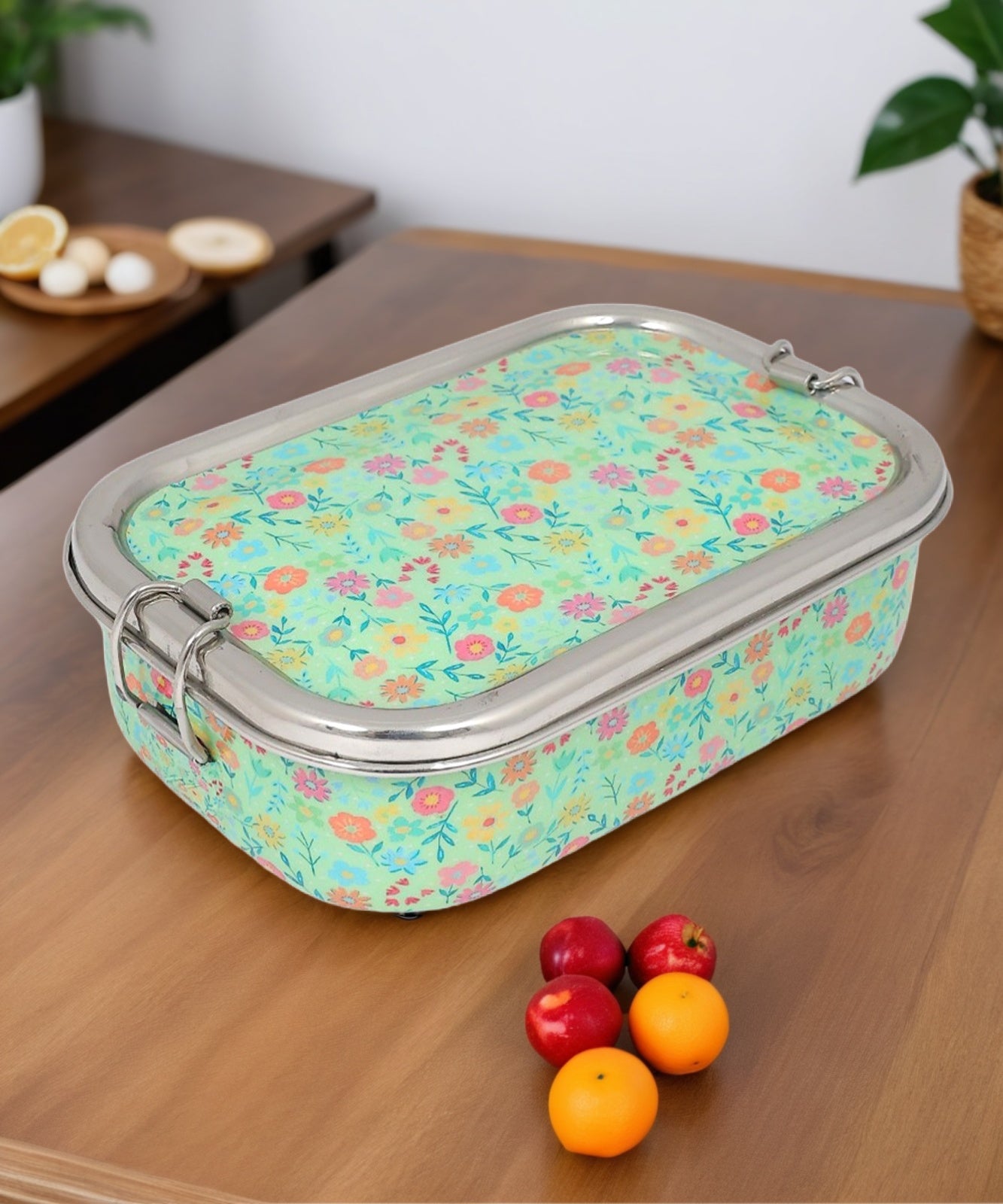 Stainless Steel Lunch Box & Water Bottle (1L) Set