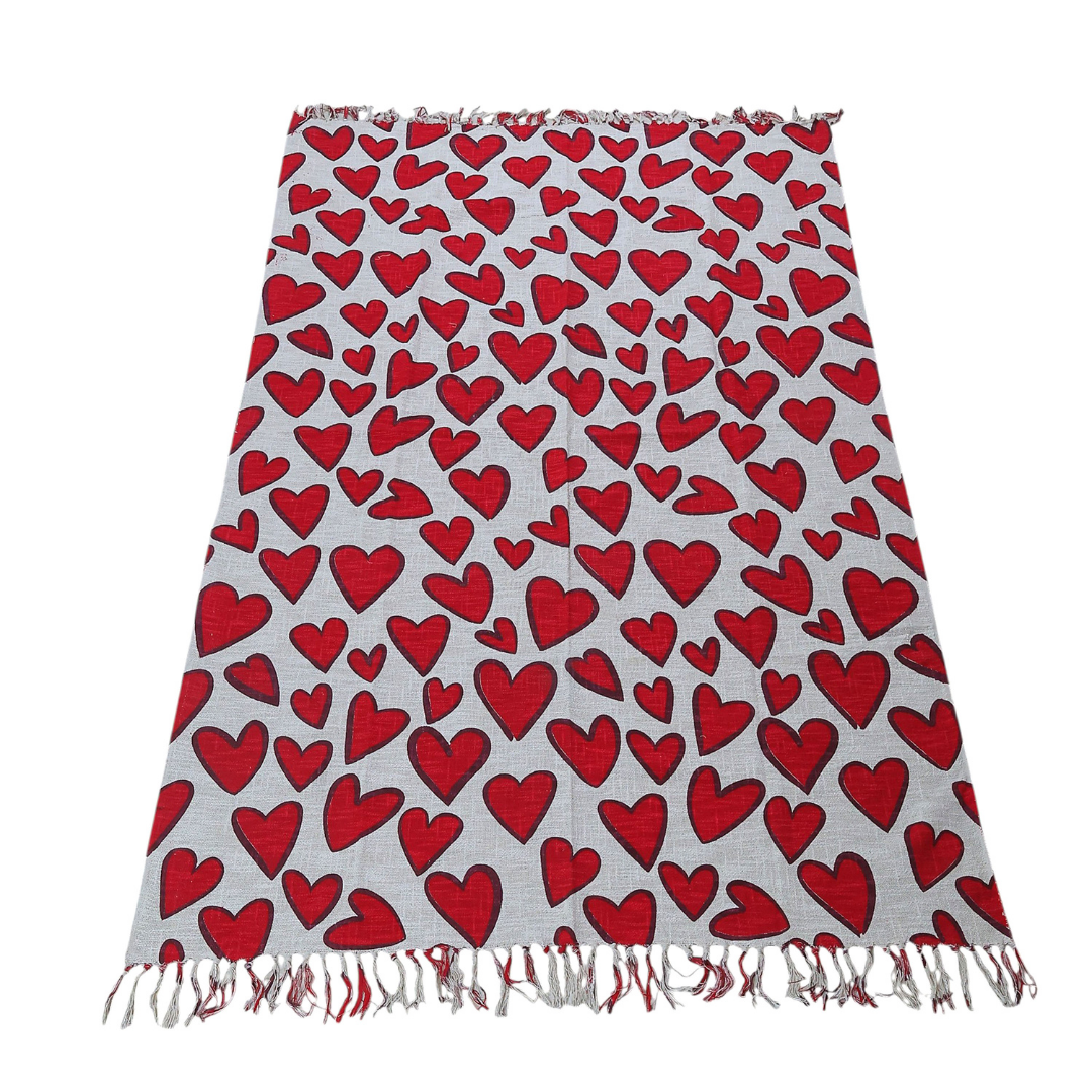 Cotton Handcrafted Throw Blanket | Perfect for Living Room and Bedroom Decor| Perfect for Living Room and Bedroom Decor