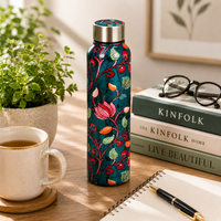 Traditional Design Handcrafted Eco-Friendly Meenakari Steel Bottle(1L)
