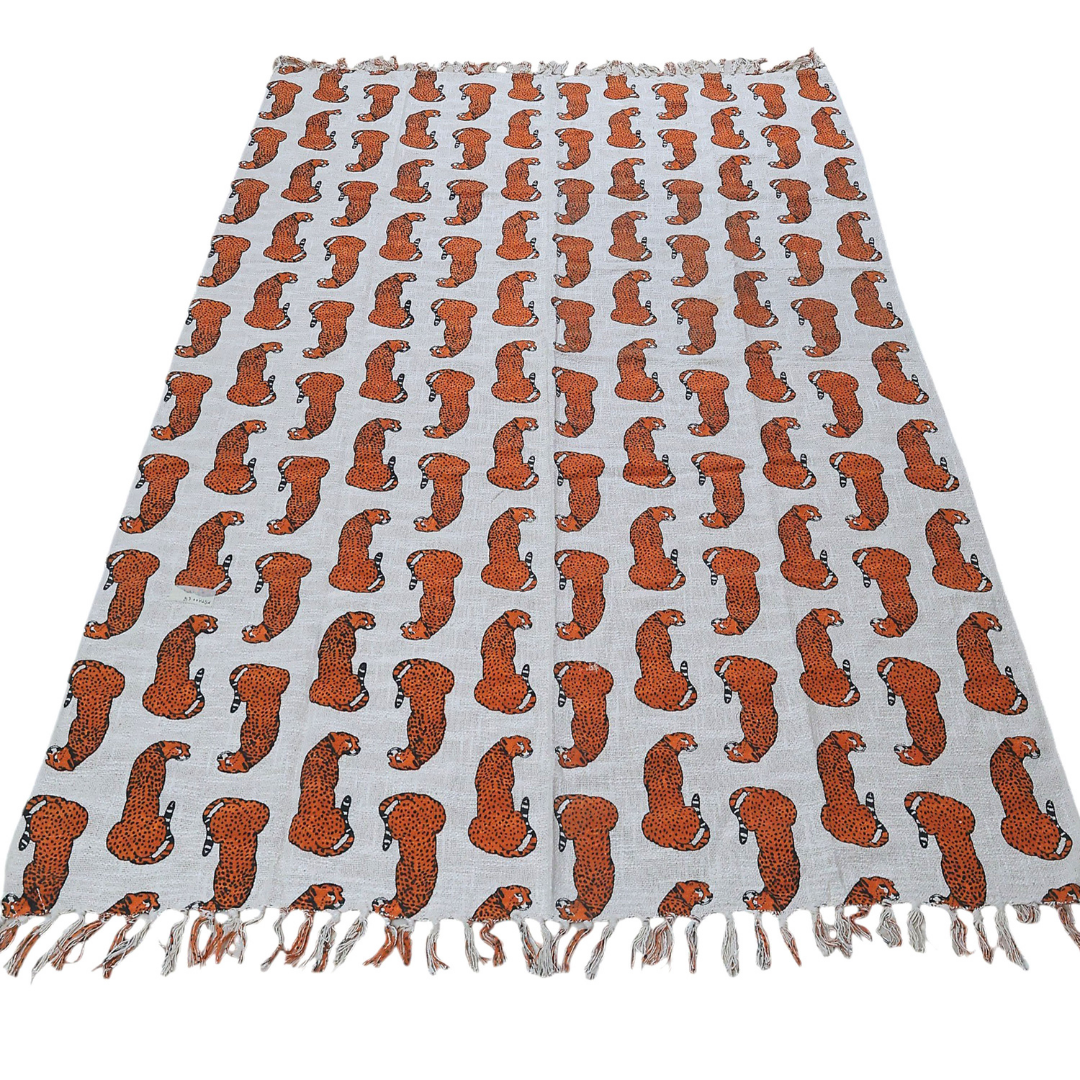 Cotton Handcrafted Throw Blanket | Perfect for Living Room and Bedroom Decor| Perfect for Living Room and Bedroom Decor