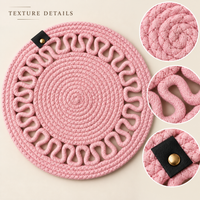 Handcrafted Round Braided Table Mat Set of 4