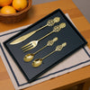 Luxury Brass Cutlery Set – Fork, Knife & Spoons with Pineapple Handle Design