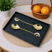 Gold Moon & Star Designer Spoon Set (Set of 2)