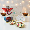 Diwali Gift Box – Ganesh T-Light & Metal Wax Diya Combo