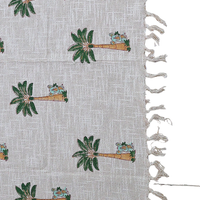 Koala & Palm Tree Block Print Kids Cotton Throw  | Perfect for Living Room and Bedroom Decor