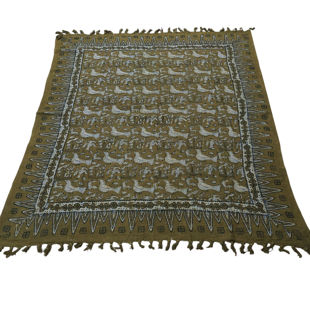 Cotton Handcrafted Throw Blanket | Perfect for Living Room and Bedroom Decor| Perfect for Living Room and Bedroom Decor