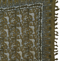 Rustic Bird Motif Block Print Cotton Throw  | Perfect for Living Room and Bedroom Decor