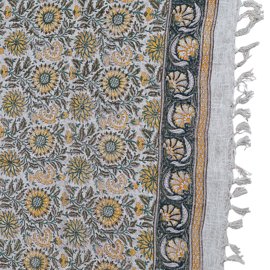 Cotton Handcrafted Throw Blanket | Perfect for Living Room and Bedroom Decor| Perfect for Living Room and Bedroom Decor