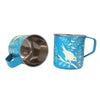 Stainless Steel Bird Print Mugs Set of 2