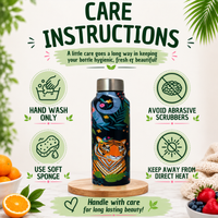 Handcrafted Eco-Friendly Meenakari Steel Bottle(750 ML)