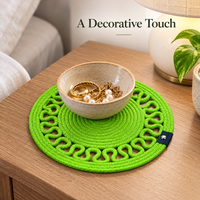 Handcrafted Round Braided Table Mat Set of 4