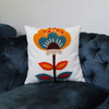 Floral Handcrafted Tufted Cushion Cover – Decorative & Textured Pillow Cover for Sofa & Bed