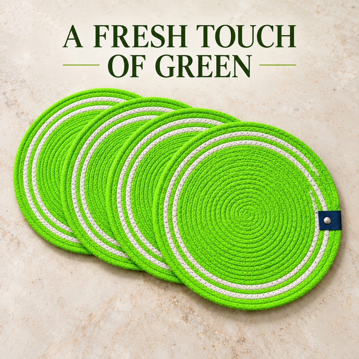 Handwoven Round Dining Table Placemats – Set of 4