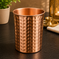 Handcrafted Hammered Copper Glass – Set of 2