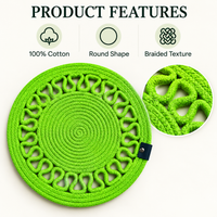 Handcrafted Round Braided Table Mat Set of 4