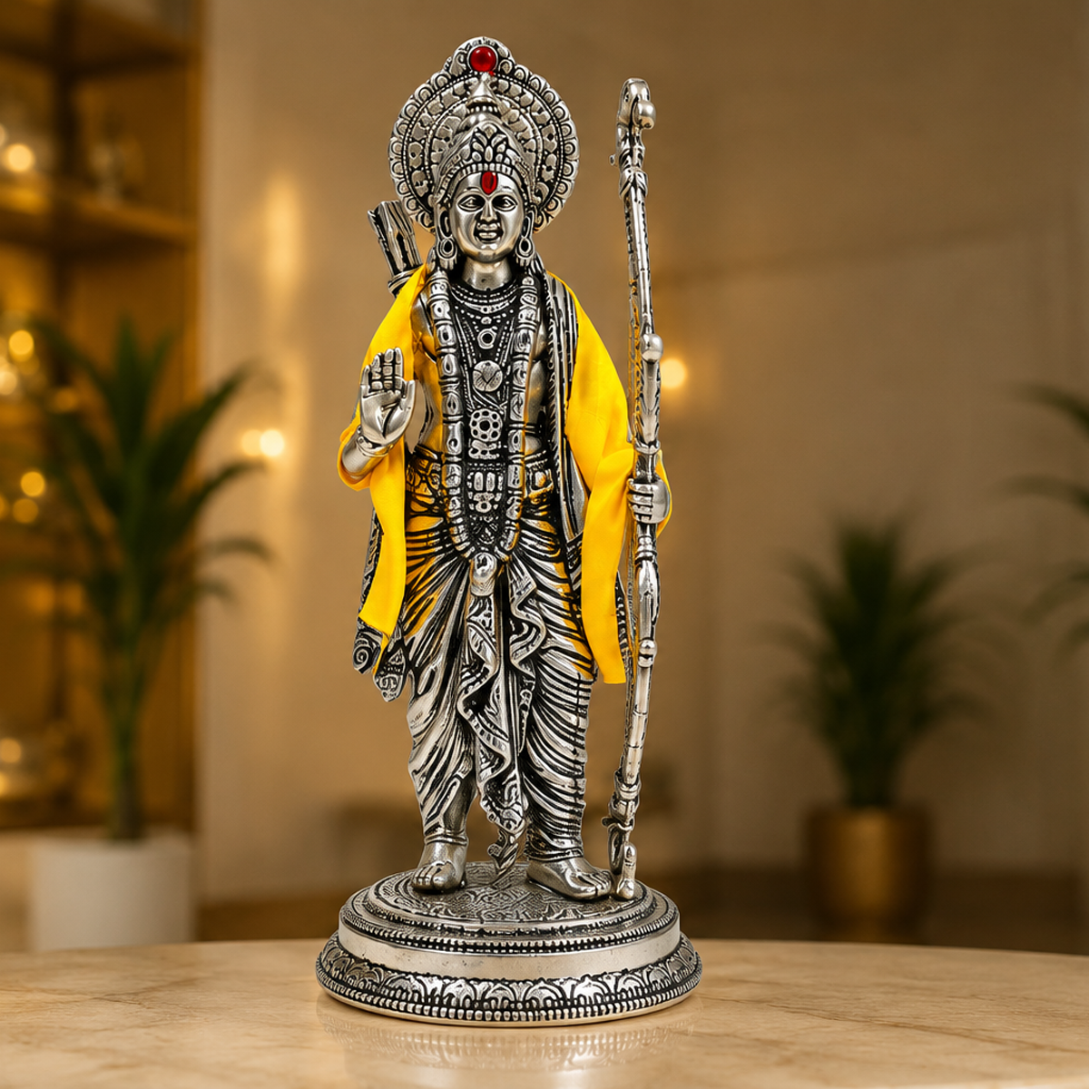 Lord Ram Idol – Silver Finish