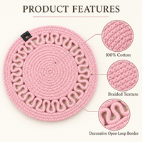 Handcrafted Round Braided Table Mat Set of 4