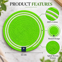 Handwoven Round Dining Table Placemats – Set of 4