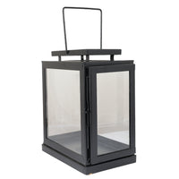 Black Metal Garden Lamp | Contemporary Outdoor Lantern for Home Decor