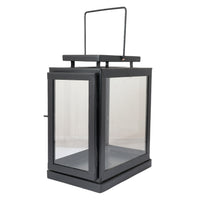 Black Metal Garden Lamp | Contemporary Outdoor Lantern for Home Decor