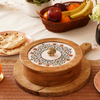 Elegant Floral Circular Print Wooden Roti Box | Ecofriendly Tableware | Stylish & Durable