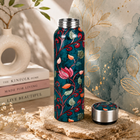 Traditional Design Handcrafted Eco-Friendly Meenakari Steel Bottle(1L)