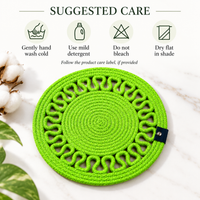 Handcrafted Round Braided Table Mat Set of 4