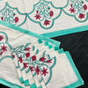 Pastel Bloom Printed Dining Table Set – Soft Floral Cotton Table Linen