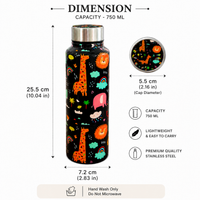 Handcrafted Eco-Friendly Meenakari Steel Bottle(750 ML)