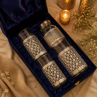 Handcrafted German Silver Bottle & Glass Set For Gifting