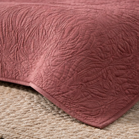 Velvety Quilted Bedcover Set with 2 Pillow Covers – Soft Premium Bedding-Peach