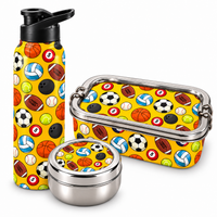 Stainless Steel Lunch Box , Snack Box & Water Sipper (750 ML) Set