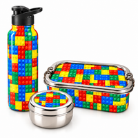 Stainless Steel Lunch Box , Snack Box & Water Sipper (750 ML) Set