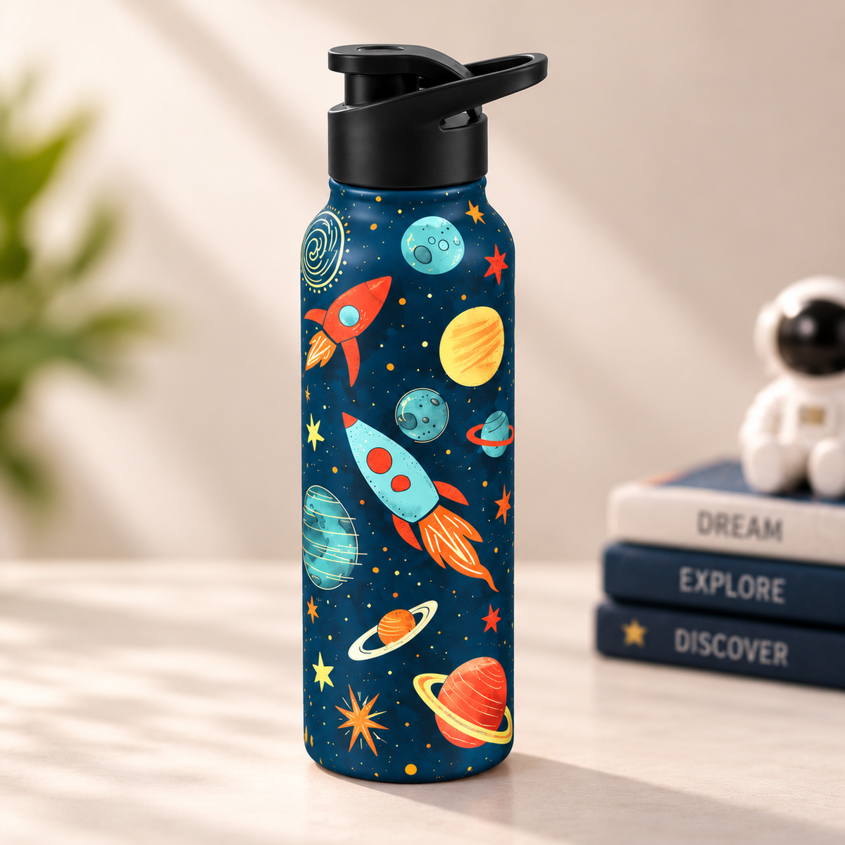 Handcrafted Eco-Friendly Meenakari Steel Sipper (750 ML)