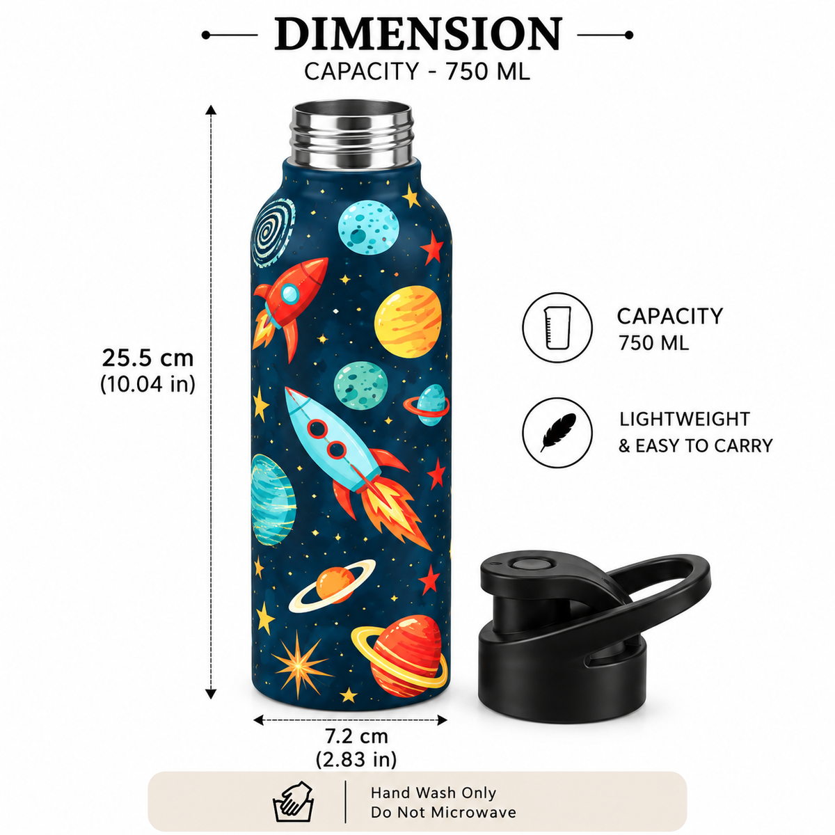 Handcrafted Eco-Friendly Meenakari Steel Sipper (750 ML)
