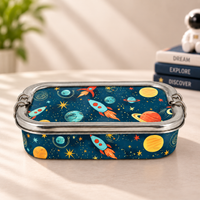 Stainless Steel Lunch Box & Water Sipper (750 ML) Set