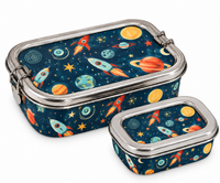 Stainless Steel Lunch Box & Water Sipper (750 ML) Set