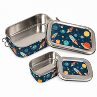 Stainless Steel Lunch Box & Water Sipper (750 ML) Set