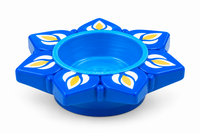 Handcrafted Blue Lotus Diya Candle Holder Set of 6