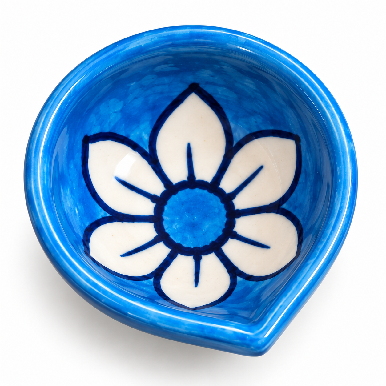 Handcrafted Multicolor Floral Diya Set of 6