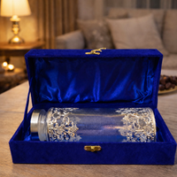 BG| Royal German Silver Designer Glass Water Bottle – Luxury Gift Box
