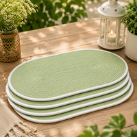 Oval Table Mat Set of 4 – Sage Green